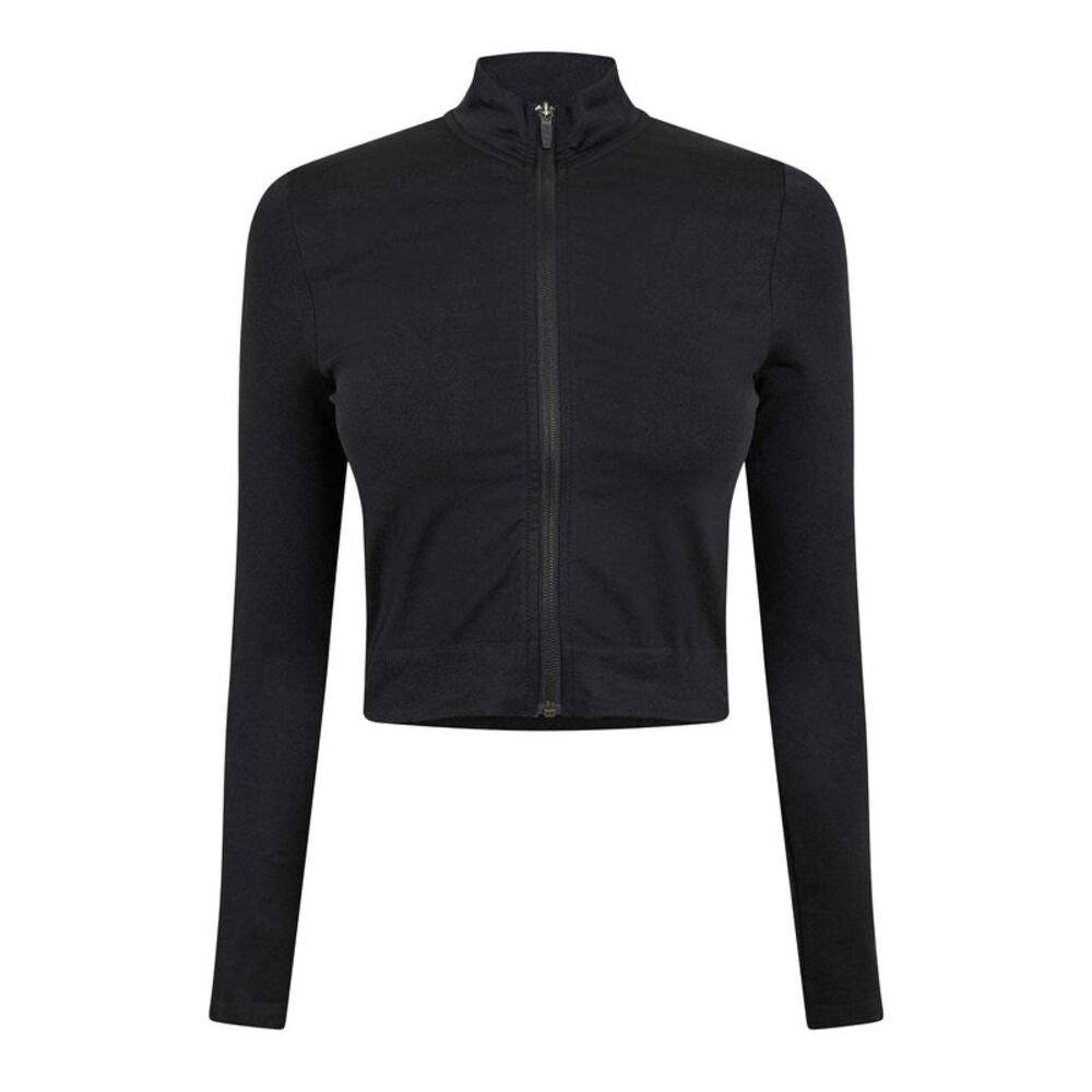 Represent Womens/Ladies Cropped Long-Sleeved Jacket / Jet Black